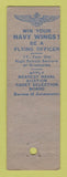 Matchbook Cover - Gem Razor Blades Flat Batting Naval Aviation Jargon WEAR