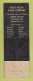 Matchbook Cover - River Raisin Paper Boxes New York City WEAR #1