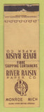 Matchbook Cover - River Raisin Paper Company Monroe MI WEAR #2