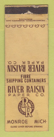 Matchbook Cover - River Raisin Paper Company Monroe MI WEAR #2