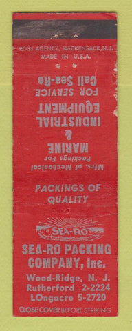 Matchbook Cover - Sea Ro Packing Wood Drige NJ Marine Equipment WEAR