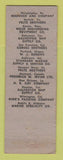 Matchbook Cover - Sea Ro Packing Wood Drige NJ Marine Equipment WEAR