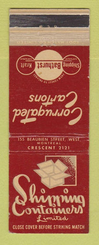Matchbook Cover - Corrugated Cartons Shipping Continser Boxes Bathurst NB