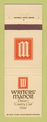 Matchbook Cover - Writers' Manor Hotel Denver Colorado