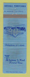 Matchbook Cover - Thomas Nied Funeral Home Swissvale PA WORN