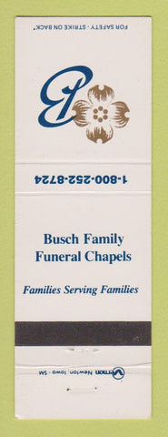 Matchbook Cover - Busch Family Funeral Chapels