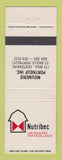 Matchbook Cover - Nutribec Meunerie Portneuf St Basile QC