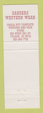 Matchbook Cover - Quarter Circle 3 Tucson AZ Hay Feed Vet Supply