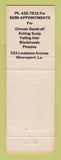 Matchbook Cover - Cameron Barber Shop Shreveport LA WEAR