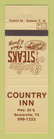 Matchbook Cover - Country Inn Somerville TX