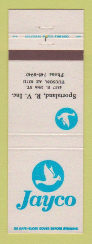 Matchbook Cover - Jayco Sportsland RV Tucson AZ