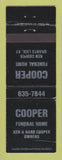 Matchbook Cover - Cooper Funeral Home Grants Lick KY WEAR