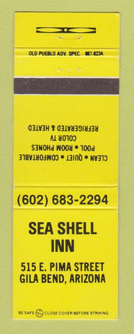Matchbook Cover - Sea Shell Inn Gila Bend AZ