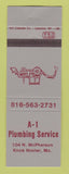 Matchbook Cover - A1 Plumbing Service Knob Noster MO