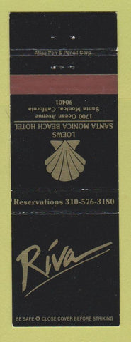 Matchbook Cover - Riva Loews Santa Monica Beach Hotel CA
