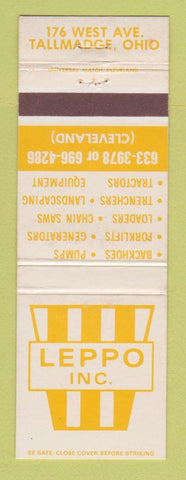 Matchbook Cover - Leppo Machinery Tractors Tallmadge OH WEAR