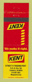 Matchbook Cover - Kent Feeds Street's Trading Post Cambria IA