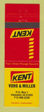 Matchbook Cover - Kent Feeds Vohs & Miller Holstein IA