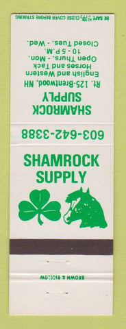 Matchbook Cover - Shamrock Supply Horse Tack Brentwood NH