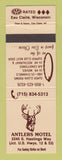 Matchbook Cover - Antlers Motel Eau Claire WI