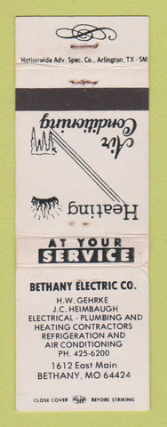 Matchbook Cover - Bethany Electric MO WEAR