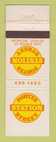 Matchbook Cover - Porter Street Station Detroit MI