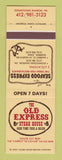 Matchbook Cover - Old Express Steak House Sharon PA