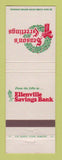 Matchbook Cover - Ellenville Savings Bank NY Christmas Monticello Liberty Roscoe