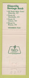 Matchbook Cover - Ellenville Savings Bank NY Christmas Monticello Liberty Roscoe