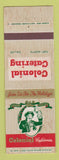 Matchbook Cover - Colonial Cafeterias Fort Worth Dallas TX Christmas