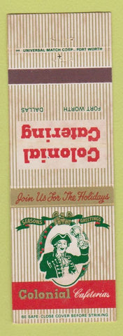 Matchbook Cover - Colonial Cafeterias Fort Worth Dallas TX Christmas