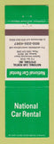 Matchbook Cover - National Car Rental Spokane WA