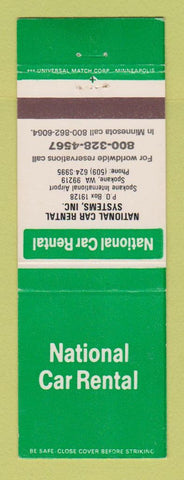 Matchbook Cover - National Car Rental Spokane WA