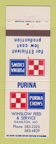 Matchbook Cover - Purina Feeds Chows  Winslow Hamilton MO
