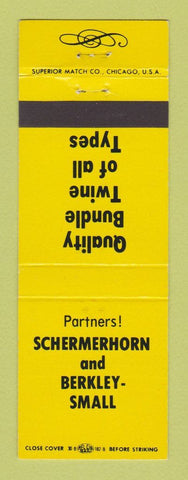Matchbook Cover - Schermerhorn and Berkley Small Twine