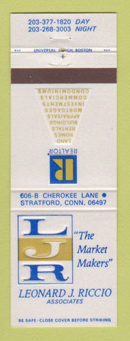 Matchbook Cover - Leonard Riccio Real Estate Stratford CT