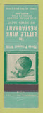 Matchbook Cover - The Little Wink Restaurant Brooklyn Park MD