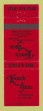 Matchbook Cover - Kurt's Inn Restaurant Massillon OH