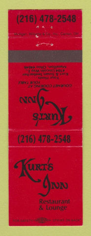 Matchbook Cover - Kurt's Inn Restaurant Massillon OH
