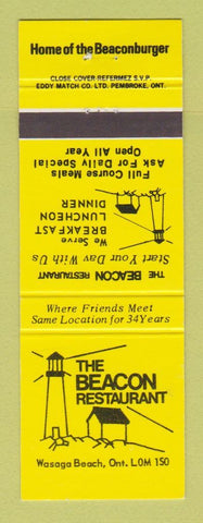 Matchbook Cover - Beacon Restaurant Wasaga Beach ON