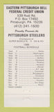 Matchbook Cover Pittsburgh Steelers Football PA 1988 Bell Credit Union 30 Strike