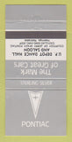 Matchbook Cover - Pontiac Depot Dance Hall Hastings NE Sterling Silver 30 Strike