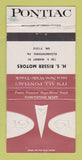 Matchbook Cover - 1961 Pontiac Elizabethtown PA Dawnfire Mist WEAR 30 Strike