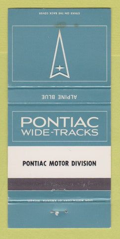Matchbook Cover - Pontiac Motor Division Alpine Blue 30 Strike