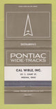 Matchbook Cover - Pontiac Wible Medina OH Champagne 30 Strike