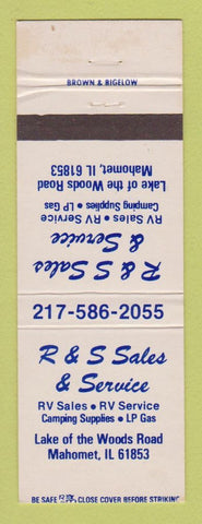 Matchbook Cover - R&S Sales RV Camping Mahomet IL