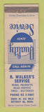 Matchbook Cover - R Walker's Mobil oil gas Detroit MI