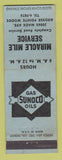 Matchbook Cover - Sunoco oil gas Miracle Mile Grosse Pointe Woods MI