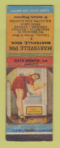 Matchbook Cover - Marysville Inn MI pinup WORN