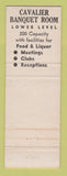 Matchbook Cover - Black Knight Supper Club Detroit MI